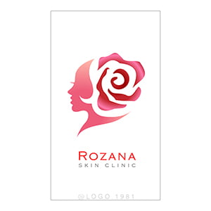 طراحی لوگو کلینیک زیبایی پوست روزانا
